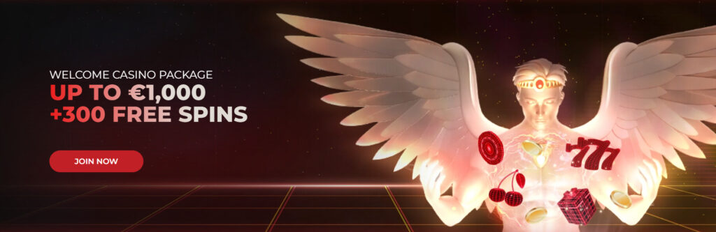 Μπόνους Καλωσορίσματος God of Casino - 100% έως και 1000€ + 300 free spins